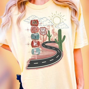 Retro Motel Sign PNG, Western Desert Scene Sublimation, Route 66, Cactus Desert png, Cute Western Sublimation Designs, Retro Western png