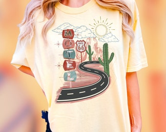 Retro Motel Sign PNG, Western Desert Scene Sublimation, Route 66, Cactus Desert png, Cute Western Sublimation Designs, Retro Western png