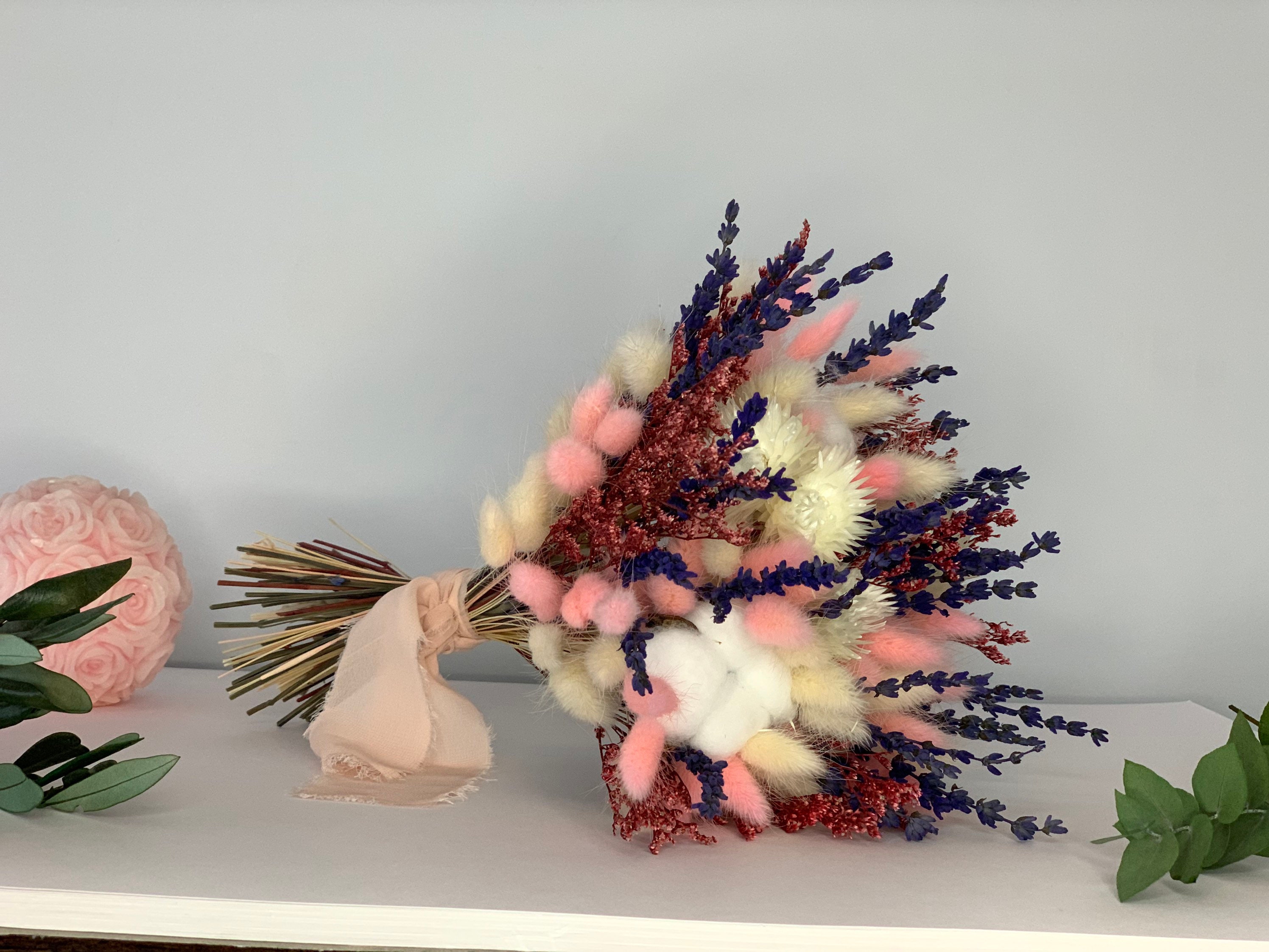 Bouquet de Fleurs Séchées, Fête Des Mères, Cadeau Personnalisé