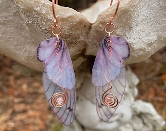Pink Butterfly Wing Earrings - Sterling Option - Coquette Fairy Jewelry