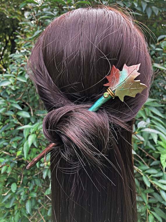 Maple Leaf Hair Pin Fall Leaves Hair Stick for Messy Bun - Etsy Maple Leaf Hair Pin Fall Leaves Hair Stick for Messy Bun - Etsy