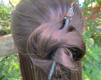 Handmade Dragon Hair Stick – Fire Wyvern Bun Holder, Fantasy Jewelry