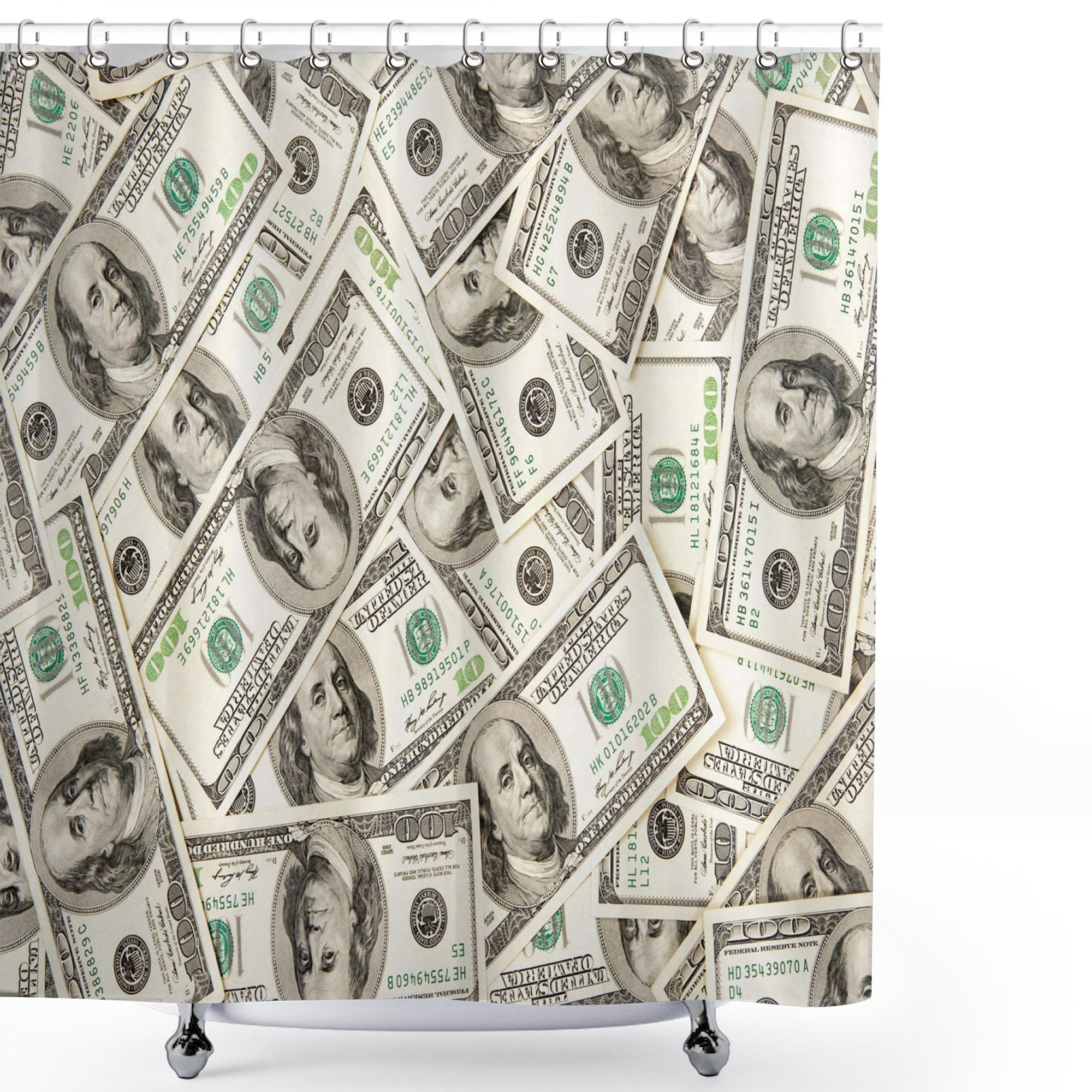 Money Shower Curtain Heap of Dollars Pattern Currency Pile Etsy