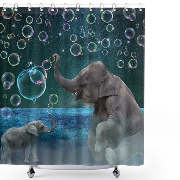 Elephant Shower Curtain Etsy