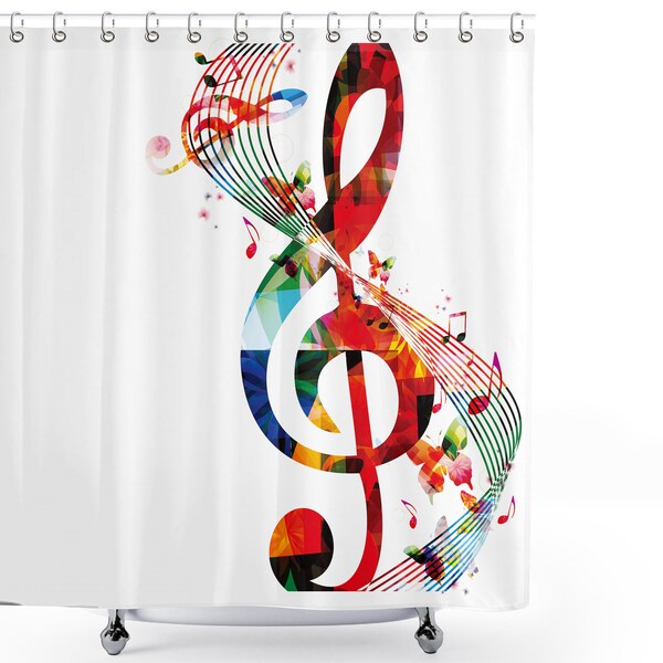 Music Shower Curtain Etsy