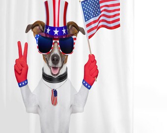 Uncle Sam 4th Of July USA America Patriotic Pet Dog Costume Jacket Wig Hat XS-LG Uncle Sam 4th Of July USA America Patriotic Pet Dog Costume Jacket Wig Hat XS-LG