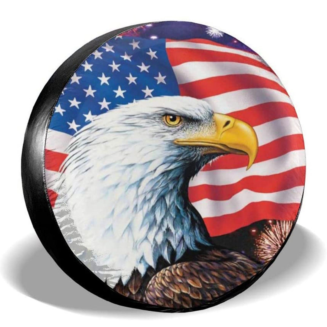 Spare Tire Cover American Eagle Flag Polyester Universal Etsy