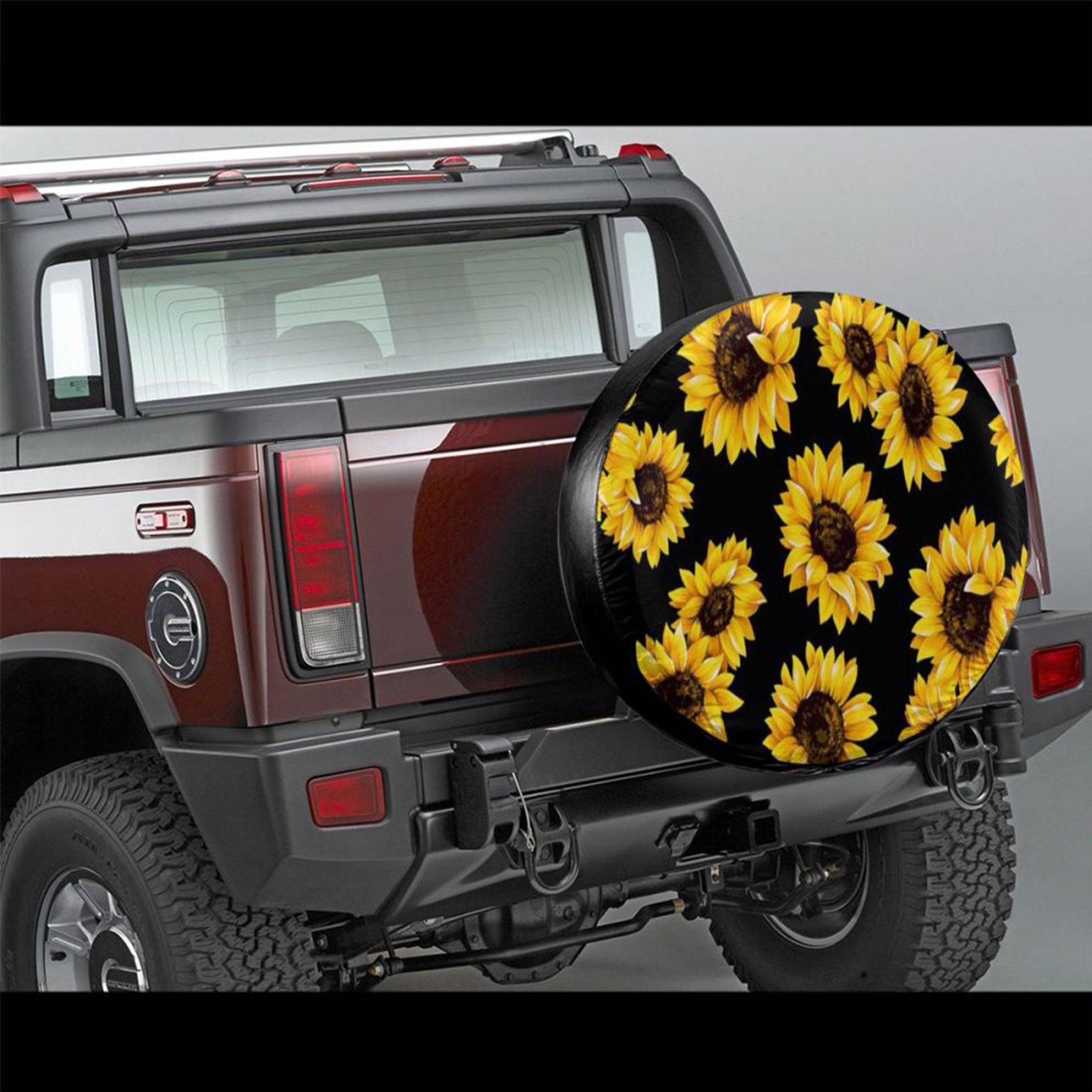 Spare Tire Cover Sunflower Polyester Universal Sunscreen
