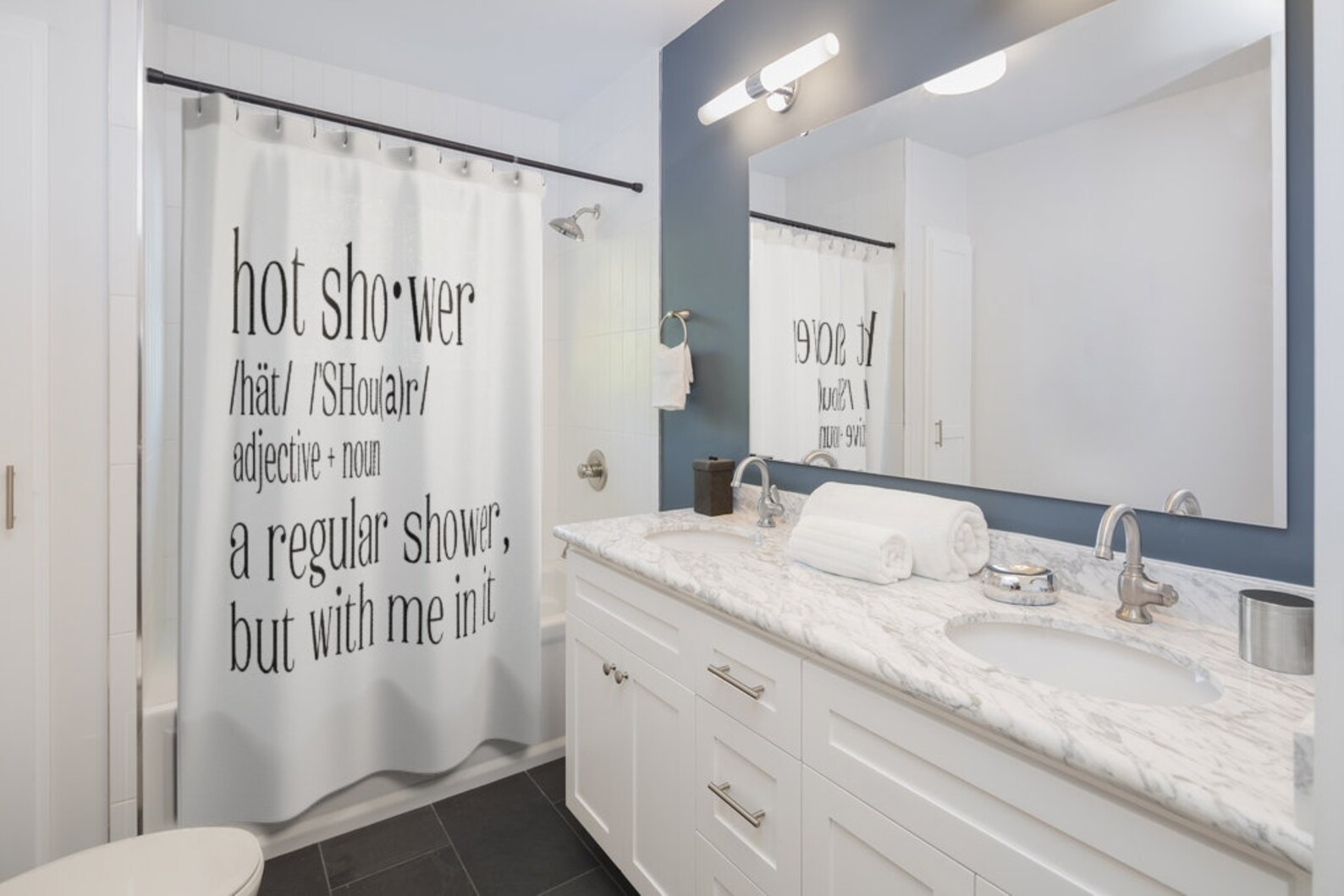 Shower Curtain Hot Shower Me in It Bath Liner Shower Etsy