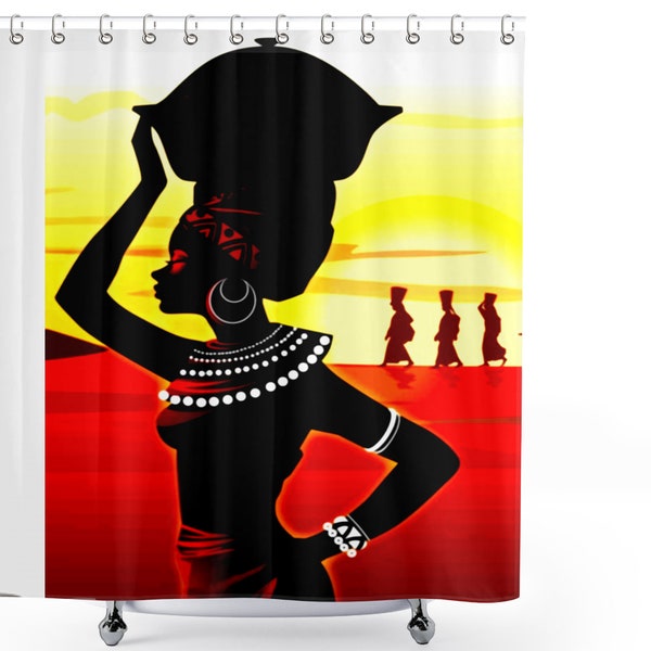 African Shower Curtain Etsy