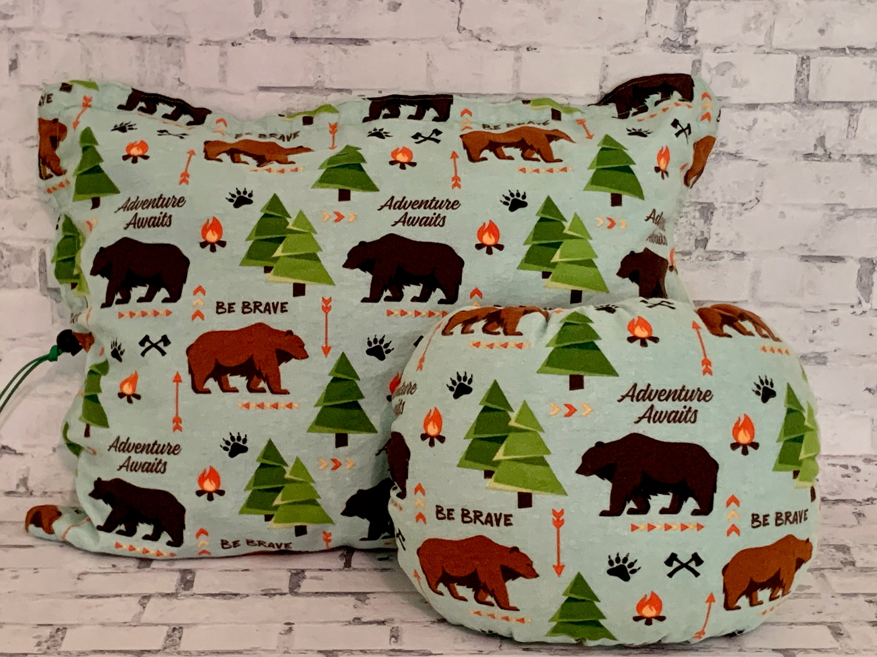 Compact camp pillow Adventure Awaits Etsy