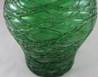 Antique Art Nouveau Loetz Trail Vase Iridescent C1910 6" tall