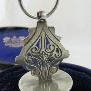 Vintage Middle Eastern Islamic Wax Seal Chatelaine White Metal