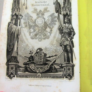 ZELDZAAM Boek in het Duits Wilhelm Zimmerman - Der deutsche Kaisersaal 1841 Marble End