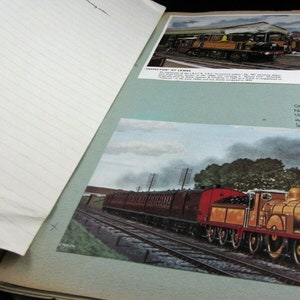 Vintage Eisenbahn Scrapbook Züge in Farbe Enthusiasten Sammler weltweit