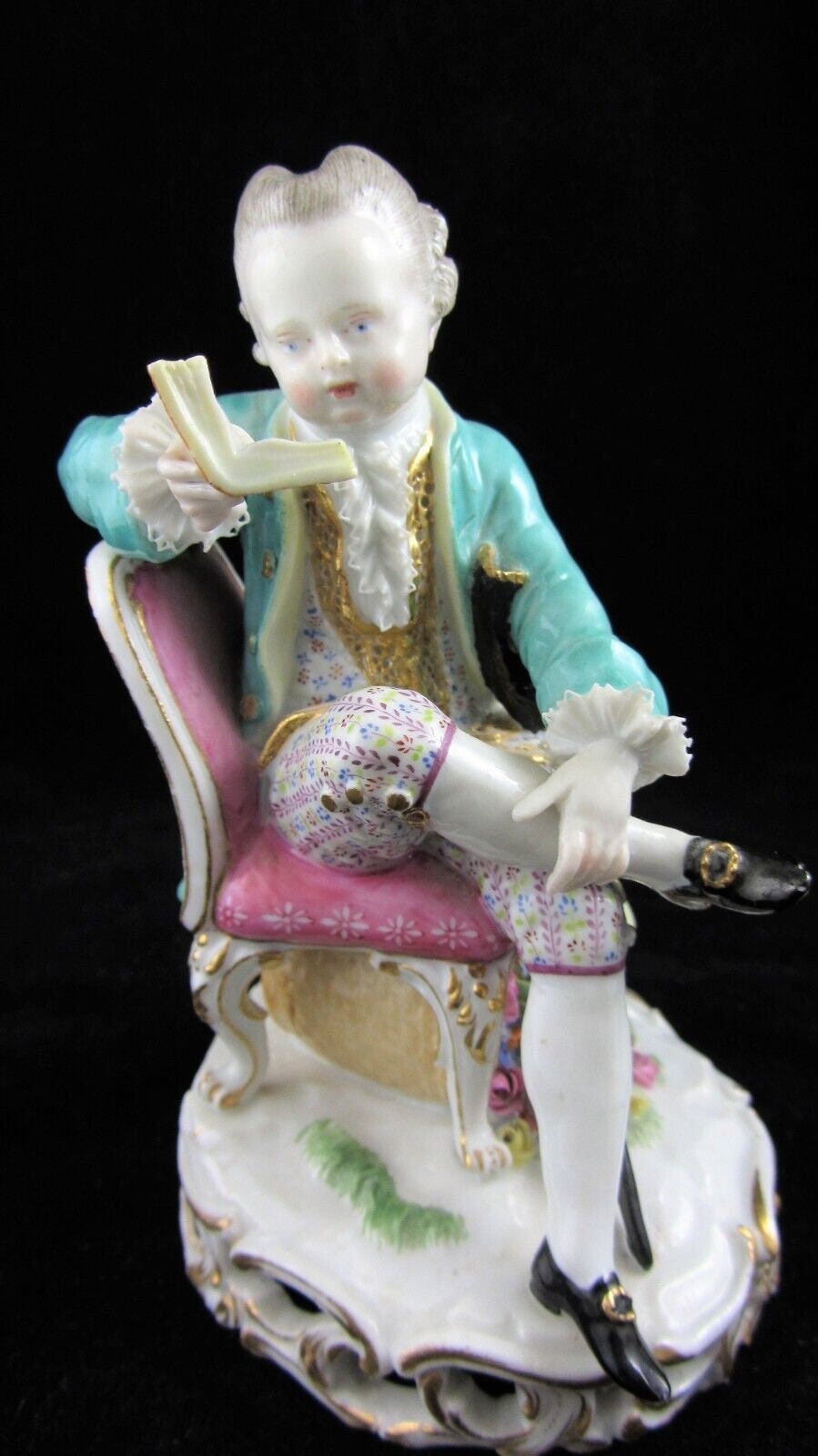 古マイセン人形「少女」ミシェル・ヴィクトール・アシエ 希少なアンティーク マイセン 19 世紀 ミシェル ヴィクトール アシエを