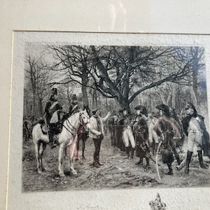 Antique Napoleonic Wars Print General Desaix 1768 -1800 &quot;Les Renseignements&quot;