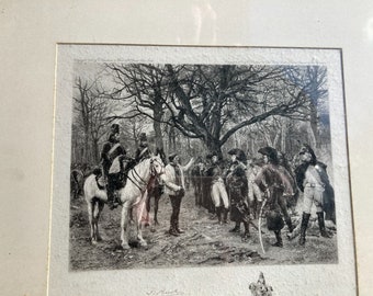 Antique Napoleonic Wars Print General Desaix 1768 -1800 "Les Renseignements"