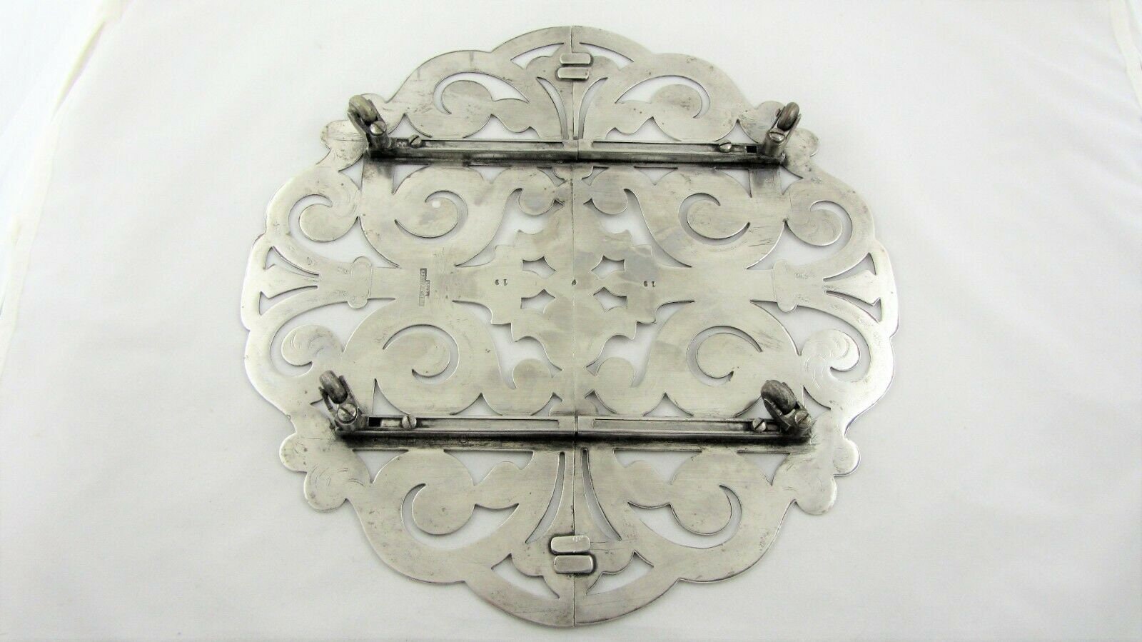 Antique Expandable Silver Plated Wheeled Tray Trivet French Au Etsy