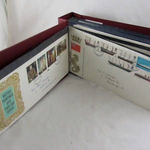 Vintage First Day Covers Album Envelopes and Austrian Stamps German Anguilla