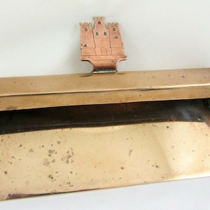 Antique Copper Castle Design Crumb Scoop Arts and Crafts