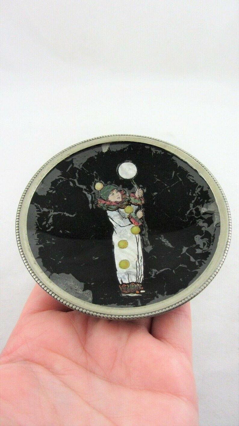 Vintage Art Deco Pierrot English Silver Plate Pin Dish Foil Etsy