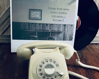 Vintage Audio Guestbook Telephone for Weddings & Special Occasions includes Customizable Vinyl Record Keepsake