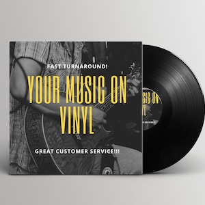 Custom Vinyl Record - Handcrafted 7" or 12" with Your Music and Artwork