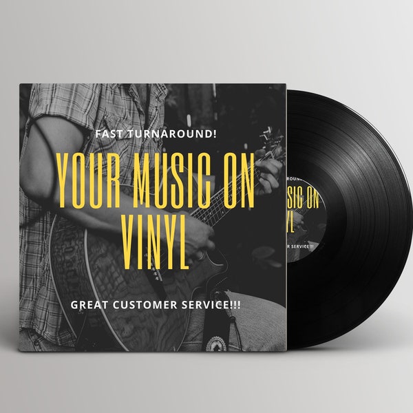 Custom Vinyl Record – 7” or 12” Personalized Record with Your Music & Printed Jacket