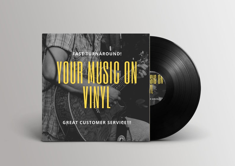 Custom 12 Vinyl Record Handcrafted with Your Music and Artwork image 1