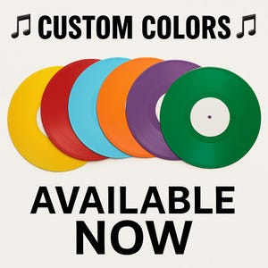 Custom 12&quot; Vinyl Record - Choose any color! - Handcrafted with Your Music and Artwork