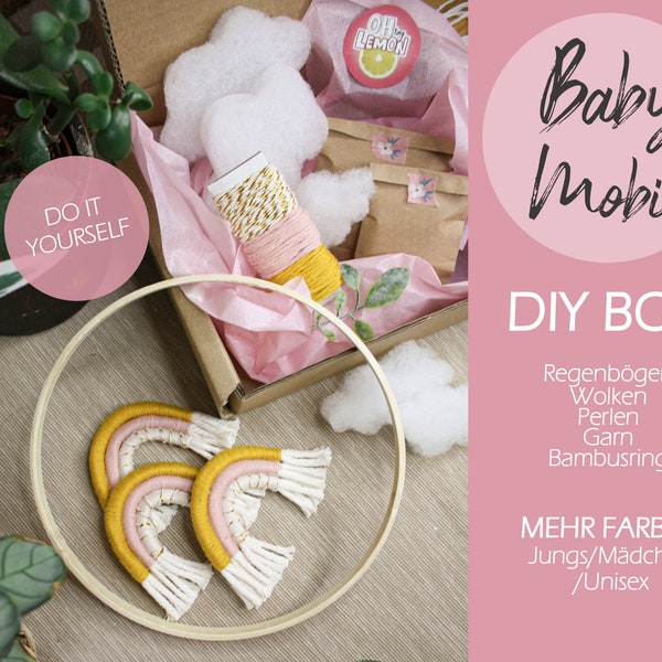 DIY Mobile Regenbogen für Babys / Do it Yourself Box Babys