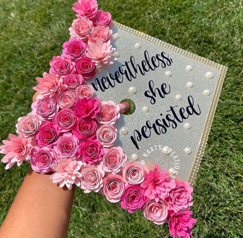 Graduation Cap / Girls Graduation Cap / Flower Graduation Cap Etsy