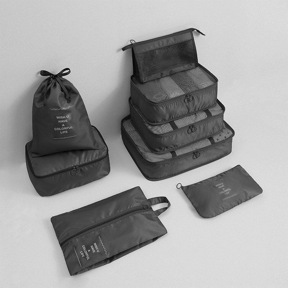 Acheter 6 pièces/ensemble valise de voyage organisateur sacs bagages  emballage Cubes pour voyage organisateur stockage chaussures vêtements  bagages organisateur sacs