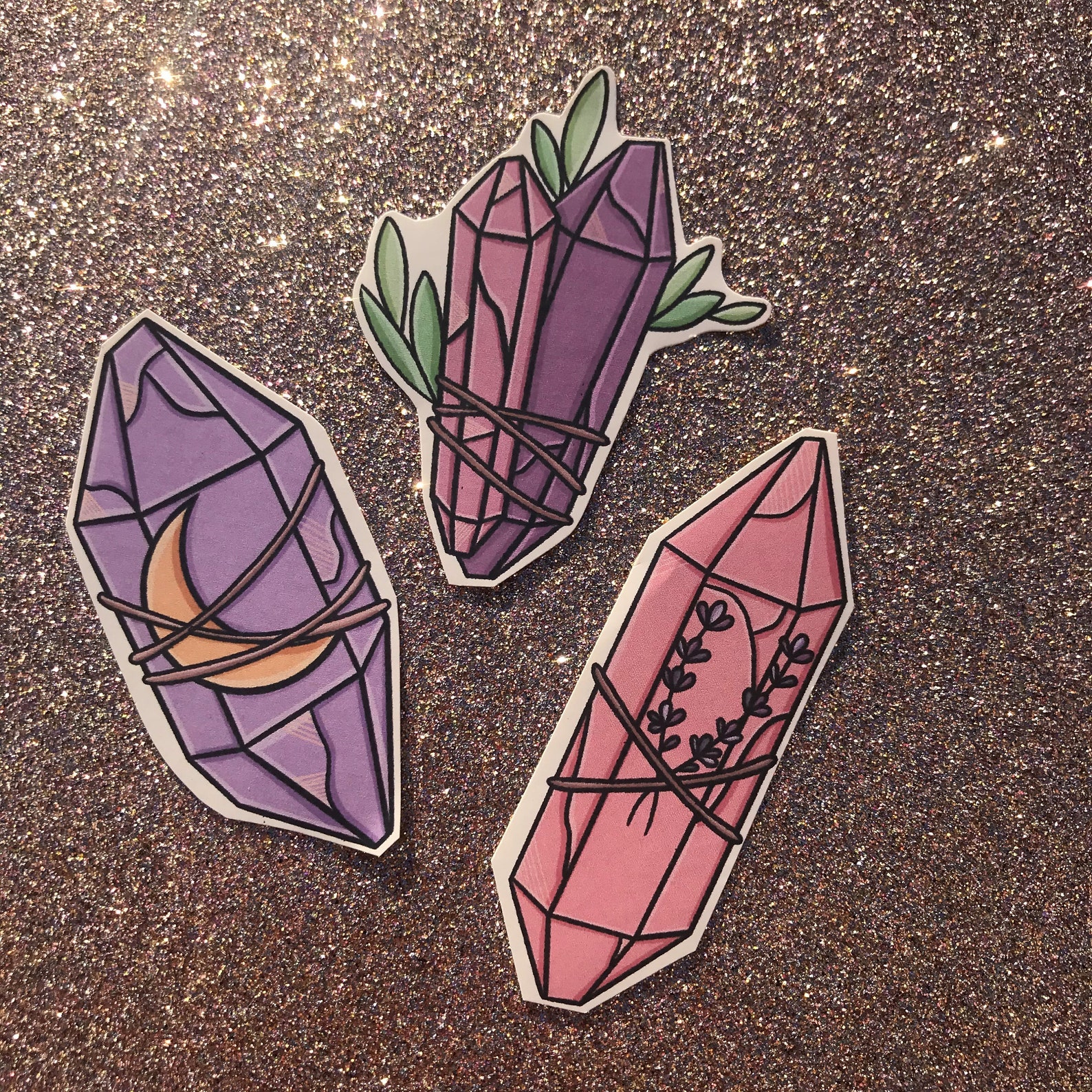 Crystal Gem Sticker Aesthetic Sticker Journal Stickers Etsy