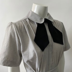 PORTFOLIO - 1940s - W.A.V.E.S. Summer Seersucker Uniform (Dress) Navy Auxiliary WWII