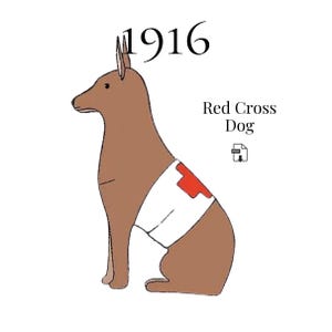 1916 Red Cross Dog – Reproduction PDF Sewing Pattern #3645 (WWI Fundraiser)