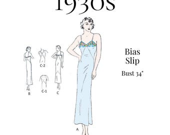 1930s Ladies Bias Slip – Paper Pattern #5308 (34" Bust)