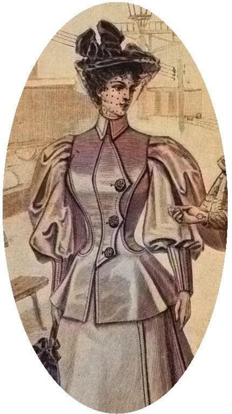 1895 Ladies Robe de Voyage (Traveling Jacket) – Reproduction PDF Pattern #0177 (32” bust) image 5