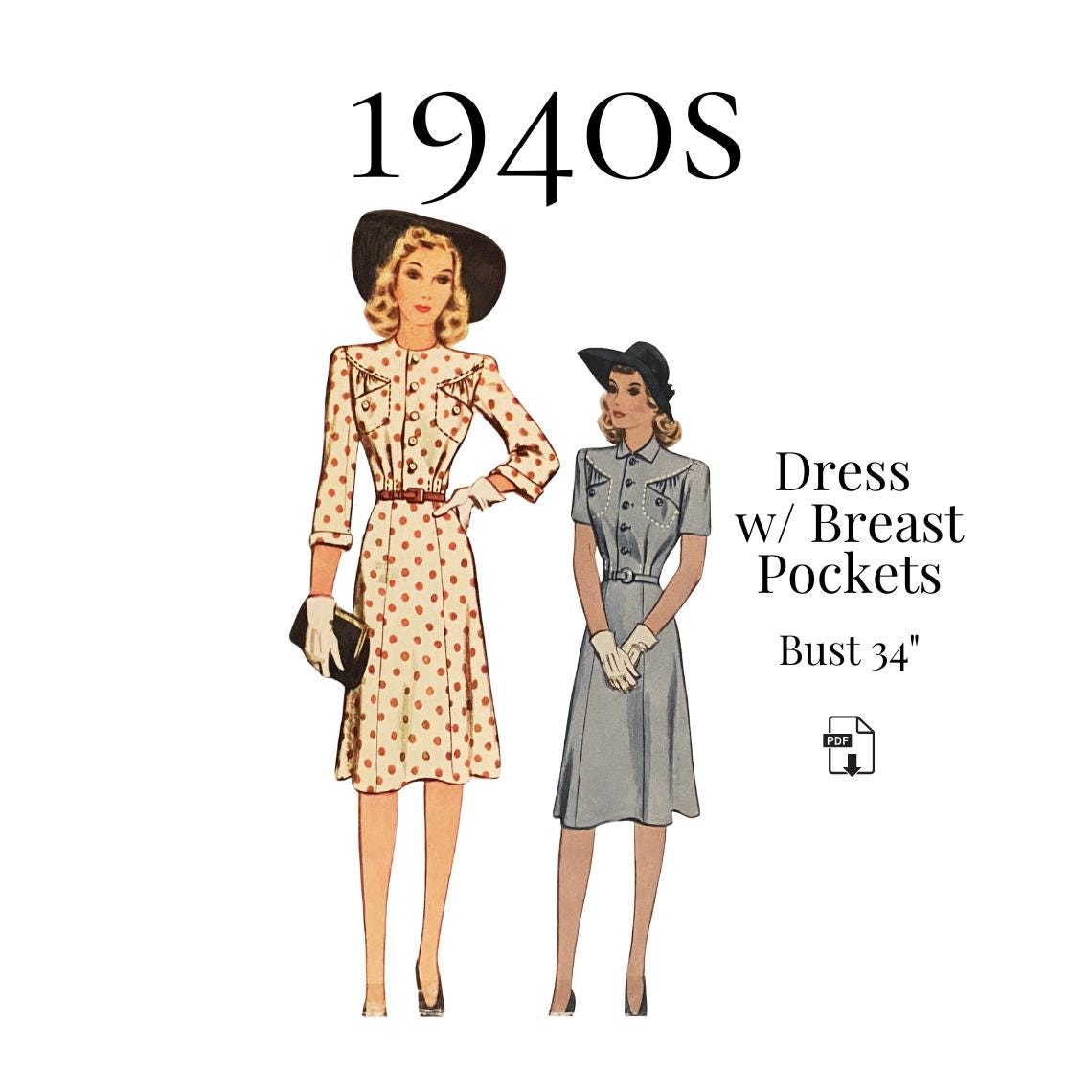 Christmas 1940s Dresses - Etsy