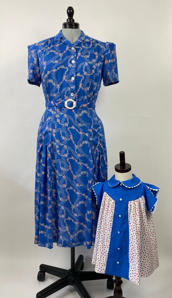 CUSTOM MAKE- Mother/Daughter Dresses - 1940s Repr… - image 2