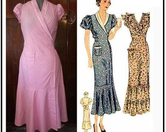 1930s Ladies Hooverette Day Dress INSTANT DOWNLOAD