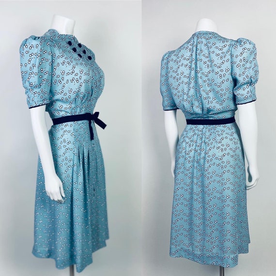 CUSTOM MAKE - Late 1930s Early 1940s Dress with a… - image 5