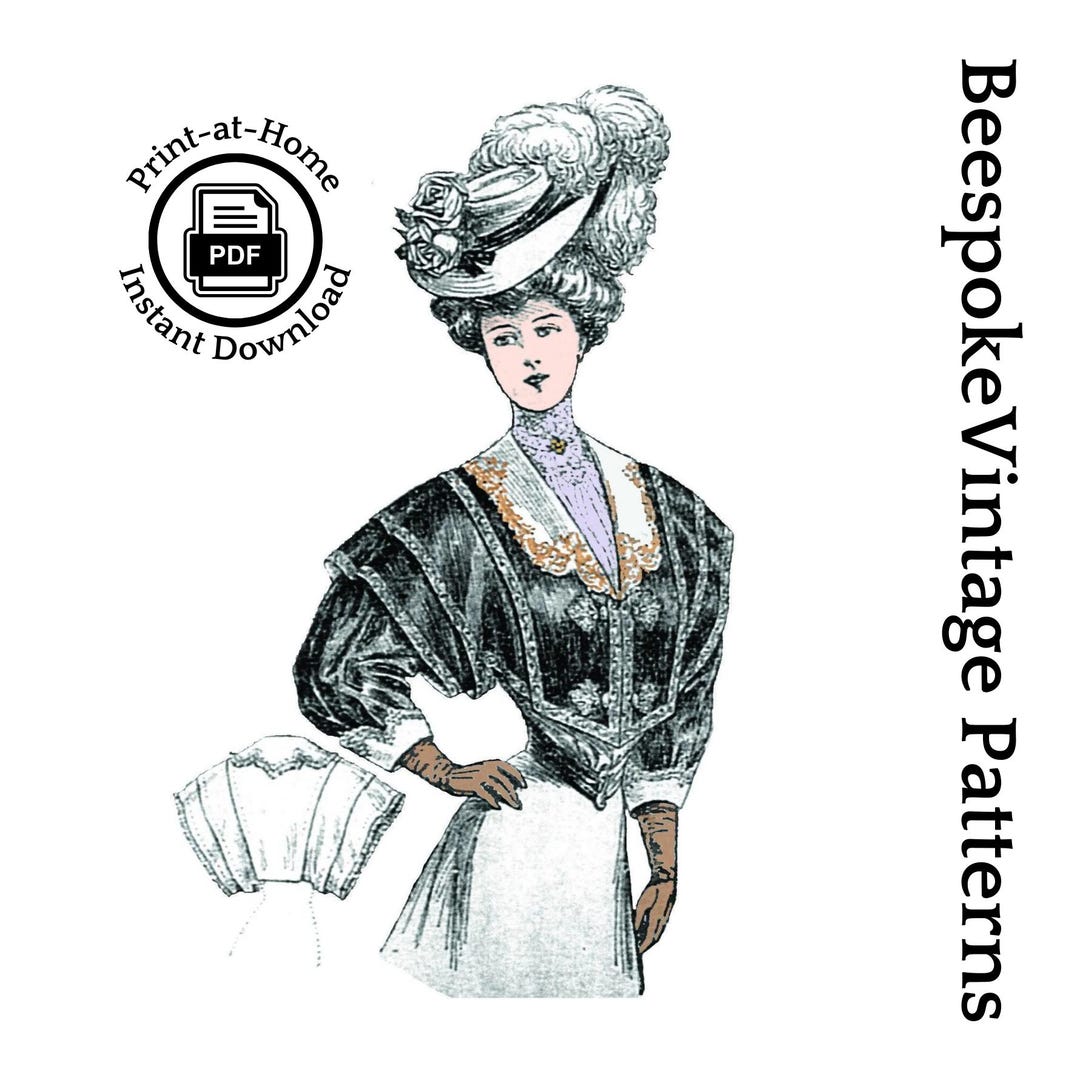 1901 Ladies Bolero Jacket - INSTANT DOWNLOAD - Reproduction Sewing ...