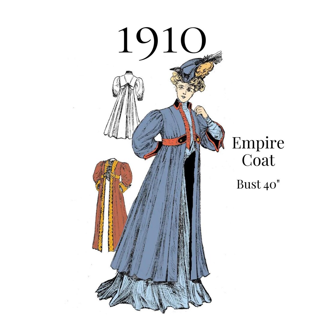 1910 Ladies Empire Coat PDF Sewing Pattern 2034 bust 40 Etsy