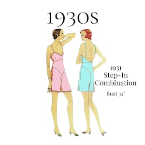 Conjunto feminino estilo anos 1930 – Reprodução de 1931, Molde de costura em PDF nº 6629 (Busto 34")