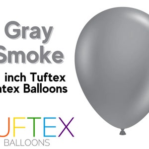 Gray Smoke Balloons 11 inch Tuftex Latex, Tuftex Balloons, Gray Balloons, Boho Balloons, DIY Balloon Garland, Qualtex Balloons, 11in, 11&quot;