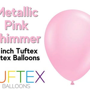 Metallic Pink Shimmer Balloons 5 inch Tuftex Latex, Tuftex Balloons, Boho Balloons, DIY Balloon Garland, Qualtex Balloons, 5in, 5&quot;