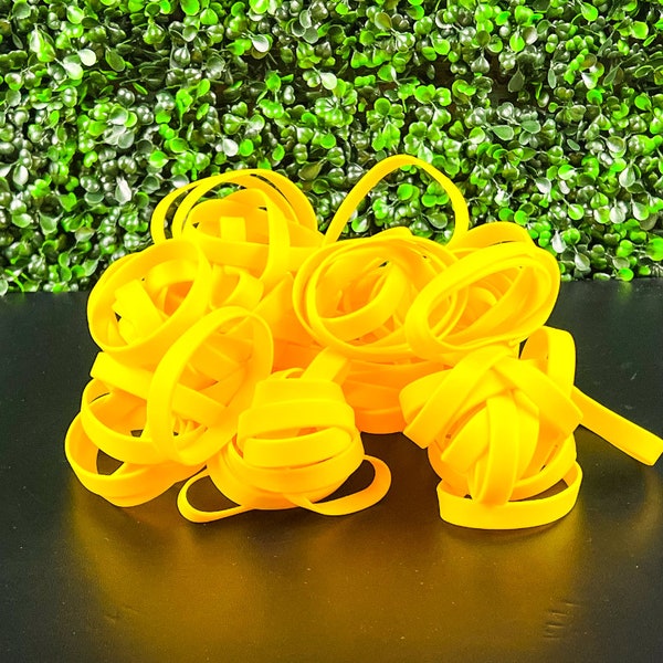 Yellow Adult Sized Silicone Wristbands, Silicone Bracelets, Strong Wristbands, Plain Silicone Wristbands, Silicone Rubber Bracelet