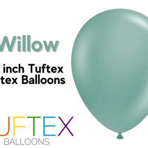 Willow Balloons 11 inch Tuftex Latex, Tuftex Balloons, Green Balloons, Boho Balloons, DIY Balloon Garland, Qualtex Balloons, 11in, 11&quot;